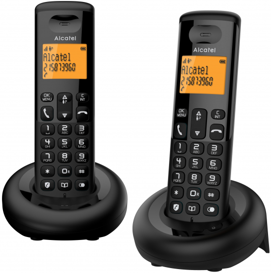 TELEFONO DECT Alcatel E160 negro DUO CALL BLOC